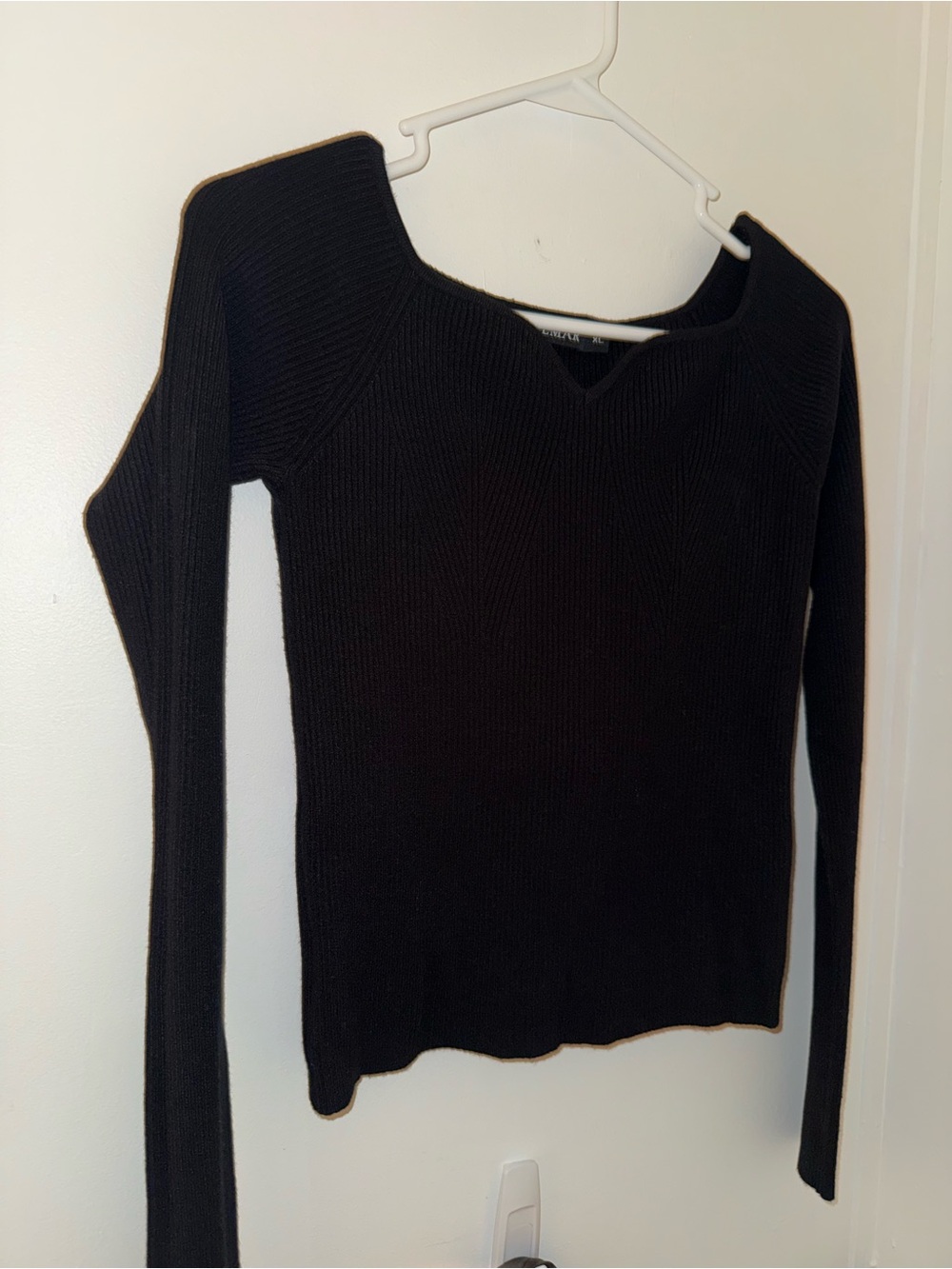 solmar black long sleeve sweater top